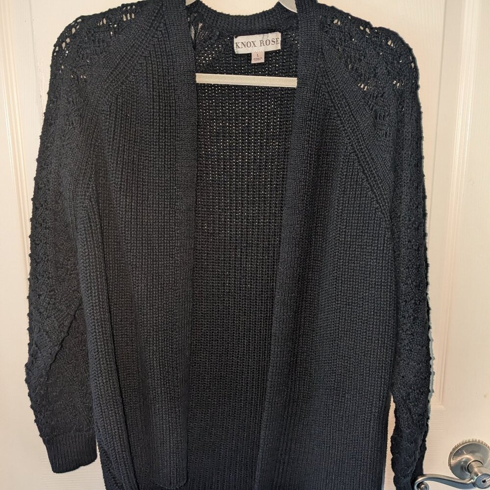 Women's Knox Rose Chunky cardigan - black, size L